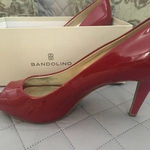 Bandolino Red Patten Leather Heels
